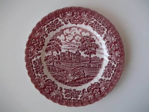 Kuchenteller &quot;Olde Country Castles&quot; Rot