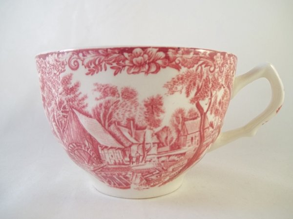 Teetasse "Mill Stream" Rot mit Innendekor