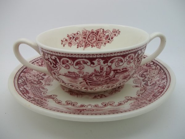 Suppentasse mit Untere "Cambridge Old England" Rot