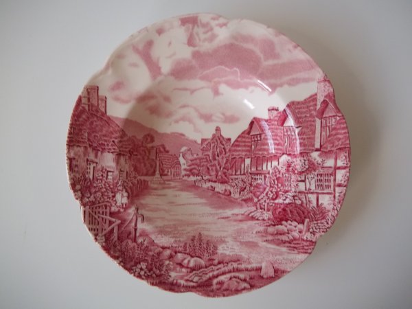 Suppenteller "Olde English Countryside" Rot