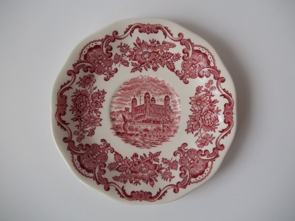 Suppentassen Untertasse "Royal Homes of Britain" Rot