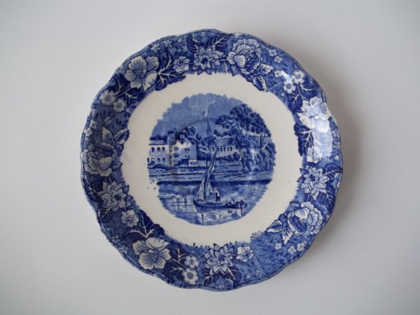 Mokkatassen Untertasse "Thames River Scenes" Blau