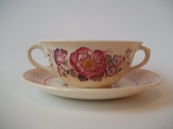 Suppentasse mit Untere "Paynsley Patt" Rot Bunt