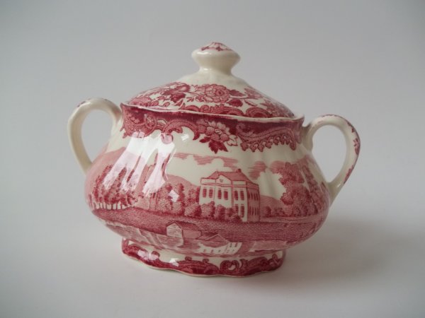 Zuckertopf "Avon Scenes" Rot