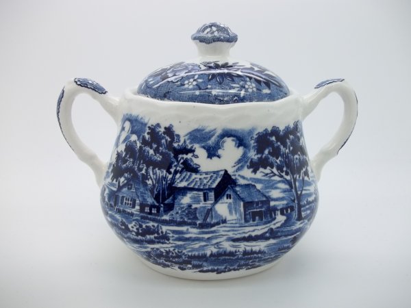 Zuckertopf "Country Style" Blau