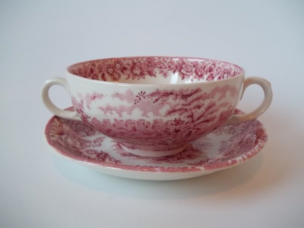 Suppentasse mit Untere "Romance" Rot