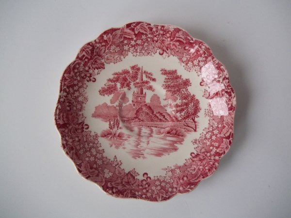 Untertasse "Romantic England" Rot