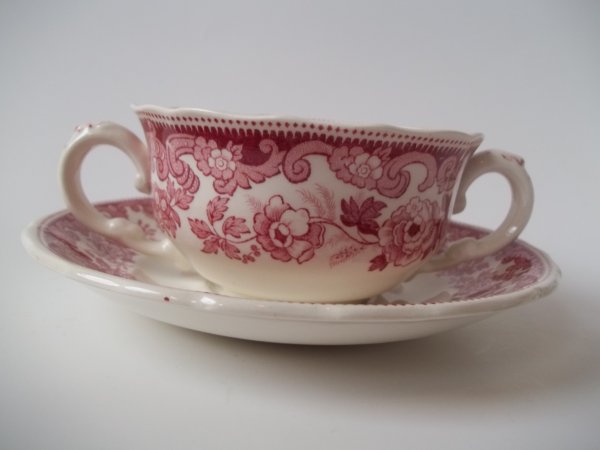 Suppentasse mit Untere "Rhine" Rot