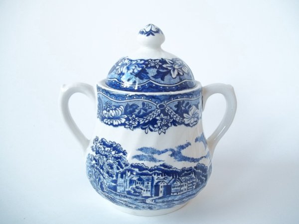 Zuckertopf "Old Castle" Blau