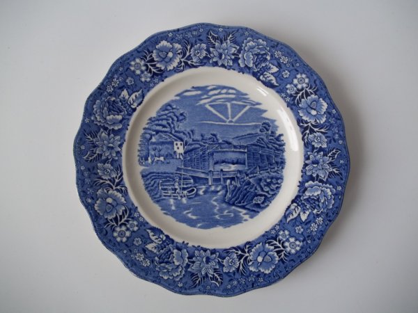 Kuchenteller "Thames River Scenes" Blau