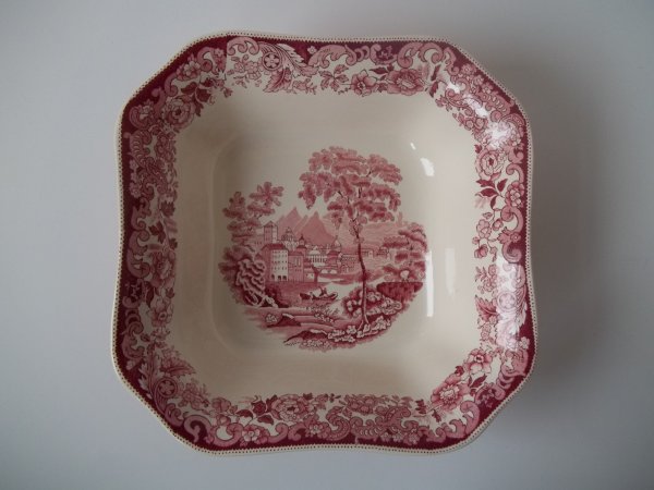 Schüssel eckig "Rhine" Rot