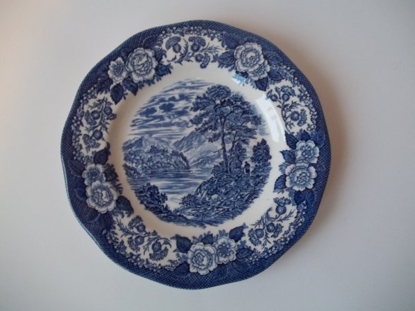 Kuchenteller "Lochs of Scotland" Blau