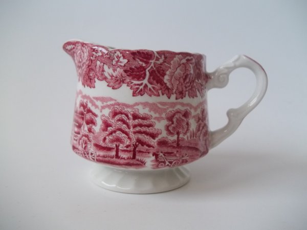 Milchkännchen "English Scenery" Rot