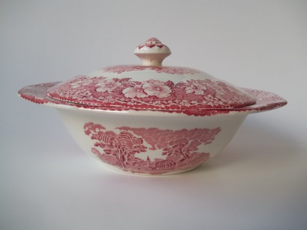 Deckelschüssel "Woodland" Rot 1b