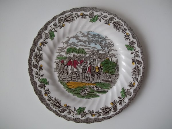 Essteller groß "Country Life" Braun Bunt