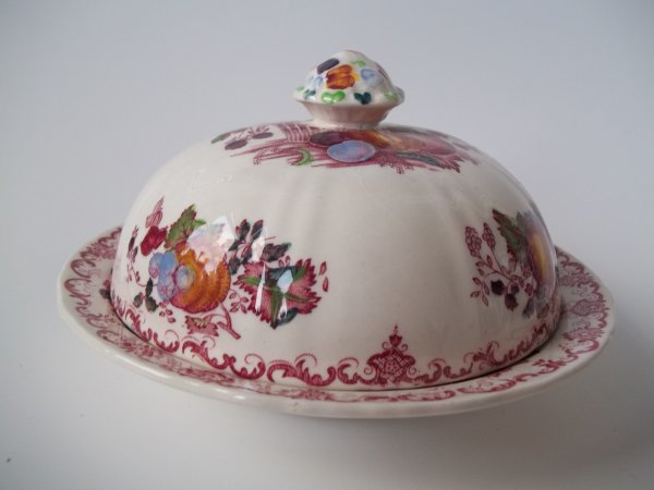 Butterdose "Fruit Basket" Rot Bunt 1b