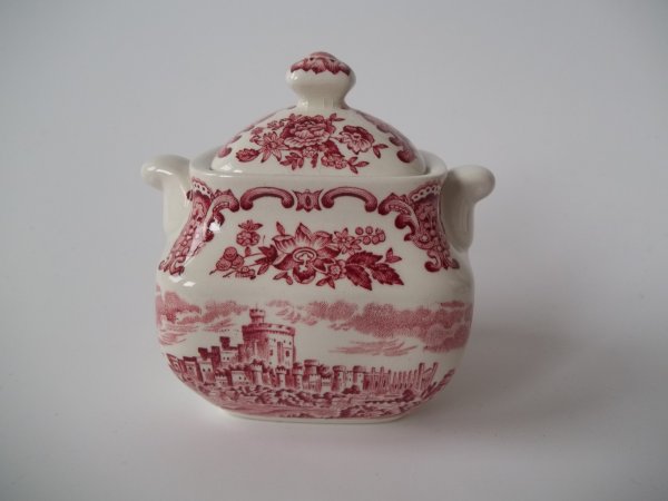 Zuckertopf "Royal Homes of Britain" Rot