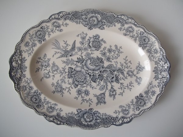Platte oval mittel &quot;Bristol&quot; Grau