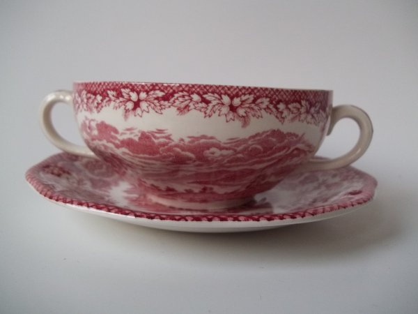 Suppentasse mit Untere "Lochs of Scotland" Rot