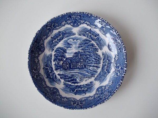 Untertasse "English Country Inns" Blau