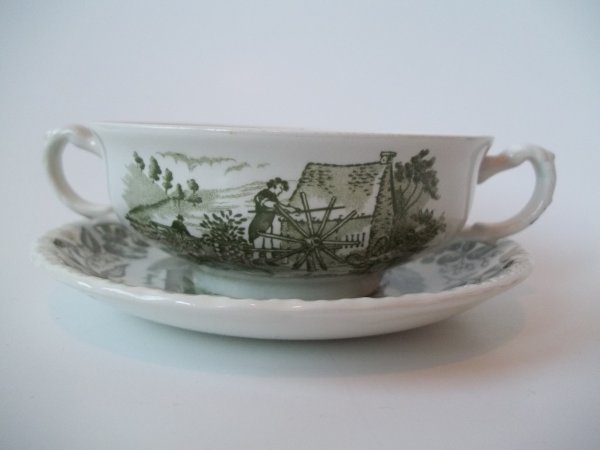 Suppentasse mit Untere "English Countryside" Grün