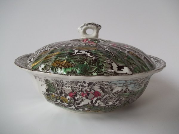 Deckelschüssel "Country Life" Braun Bunt