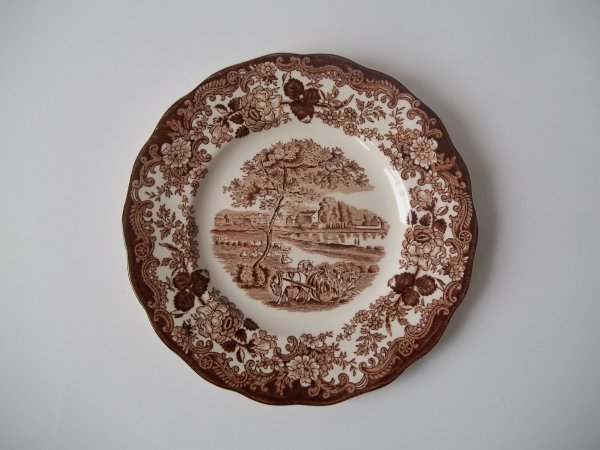 Kuchenteller "Avon Scenes" Braun