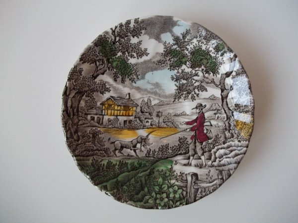 Untertasse "The Hunter" Braun Bunt