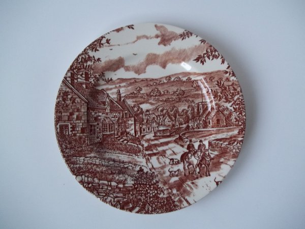 Kuchenteller "Village" Braun