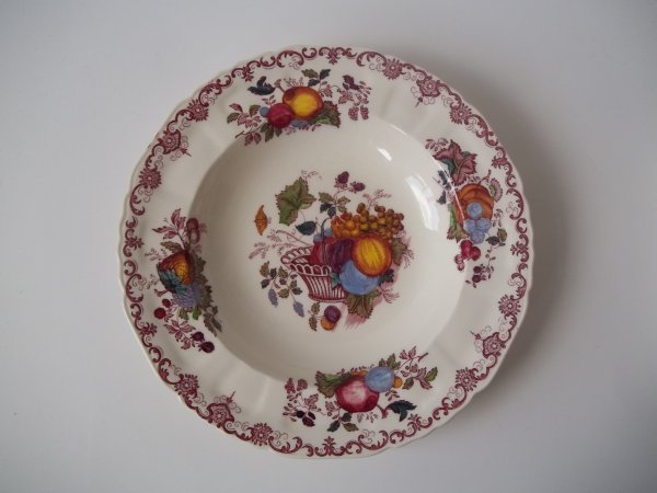 Suppenteller "Fruit Basket" Rot Bunt