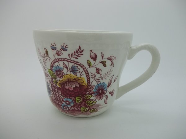 Kaffeetasse "Flowers" Rot Bunt