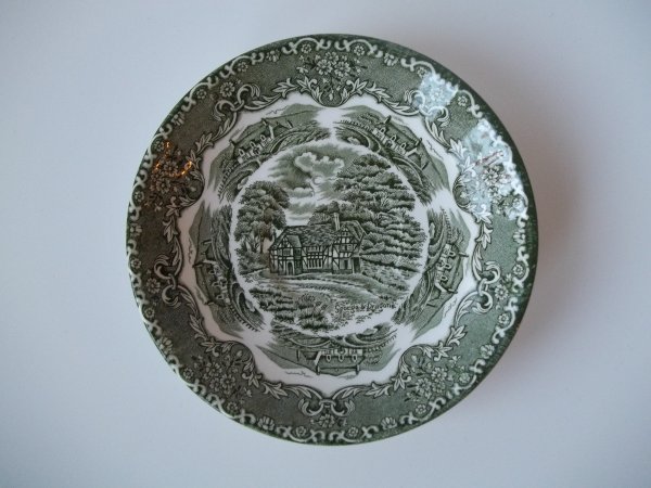 Untertasse "English Country Inns" Grün