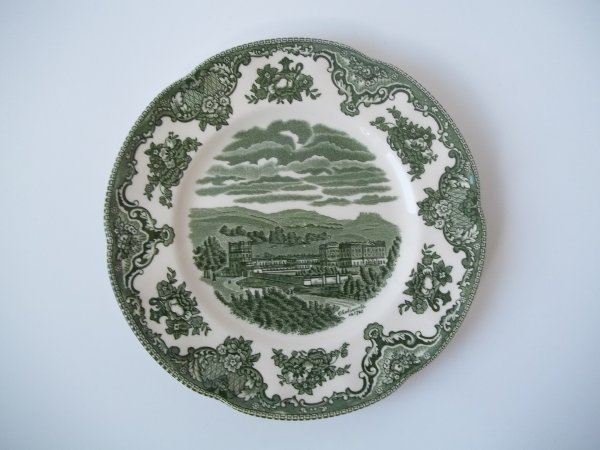 Kuchenteller "Old Britain Castles" Grün