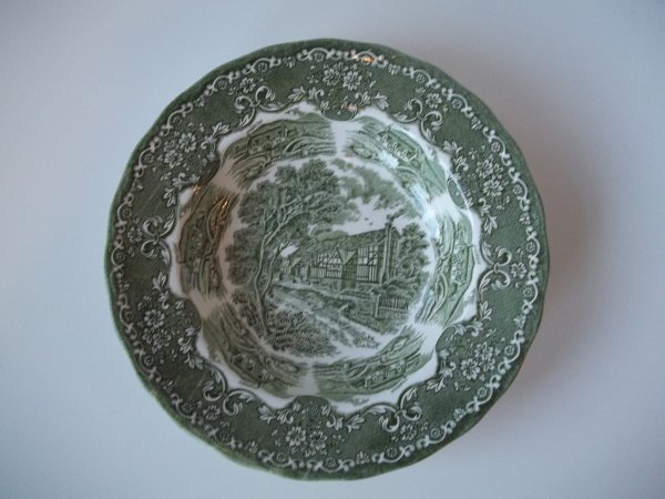 Suppenteller "English Country Inns" Grün