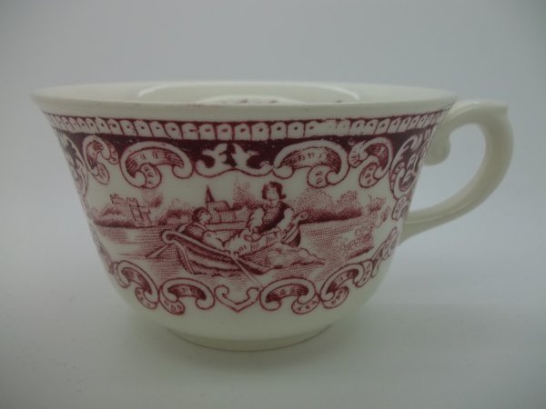 Teetasse &quot;Cambridge Old England&quot; Rot