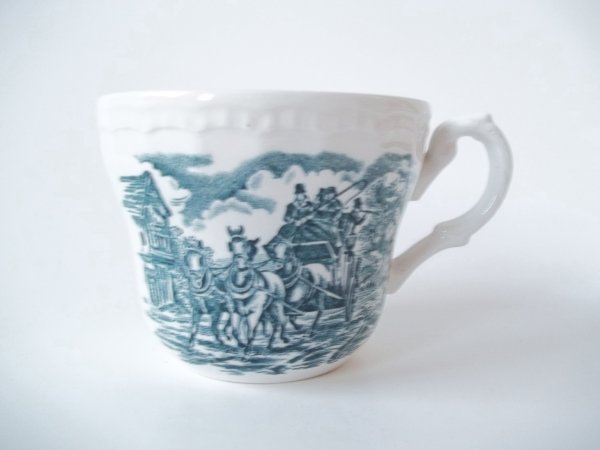 Kaffeetasse "Coaching Scenes" Blaugrün Variante I