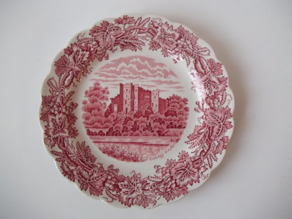 Kuchenteller "British Castles" Rot