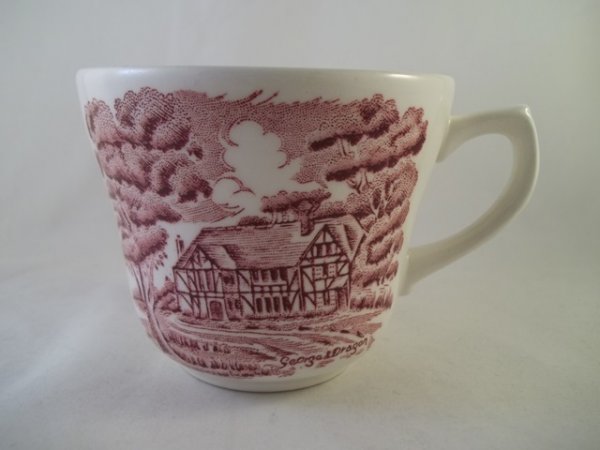 Kaffeetasse &quot;English Country Inns&quot; Rot