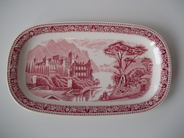 Platte eckig "Cambridge Old England" Rot RAR