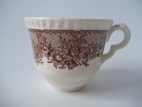 Kaffeetasse "Ascot" Braun Bunt 1b