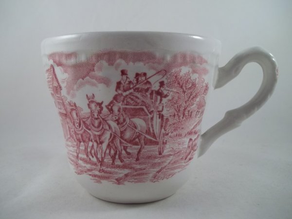 Kaffeetasse "Coaching Taverns" Rot