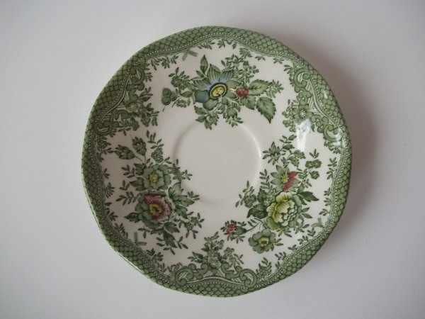 Untertasse "Oriental Pheasants" Grün Bunt