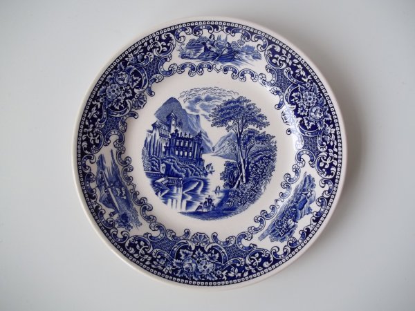 Kuchenteller &quot;Cambridge Old England&quot; Blau