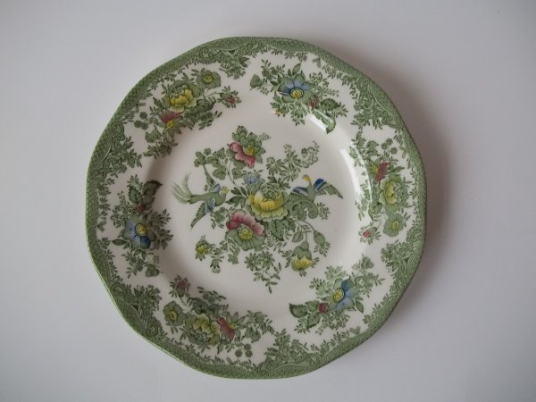 Kuchenteller "Oriental Pheasants" Grün Bunt