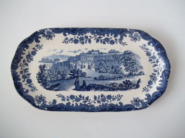 Platte oval "Avon Scenes" Blau