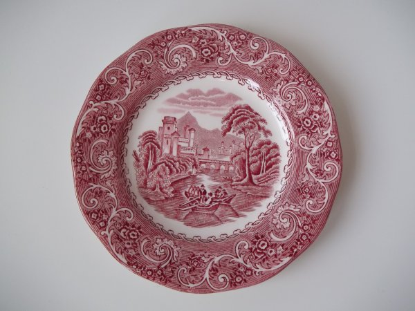 Kuchenteller &quot;River Scene&quot; Rot