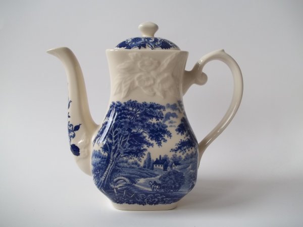 Kaffeekanne "Heuwagen" Blau