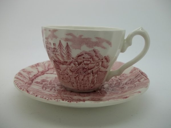 Espressotasse mit Untertasse"Royal Mail" Rot