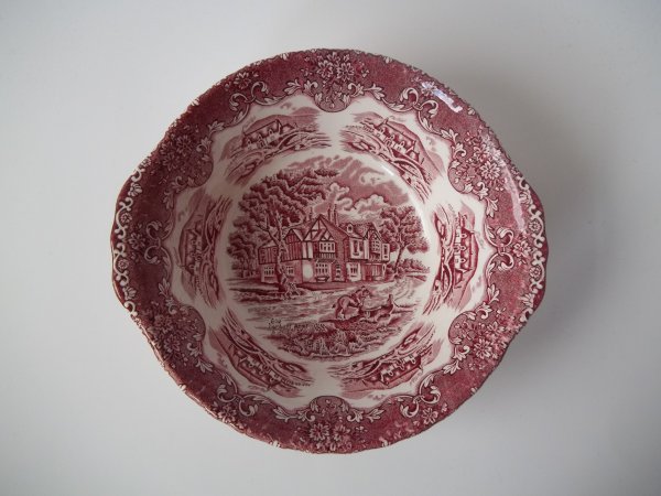 Schüssel "English Country Inns" Rot 1b