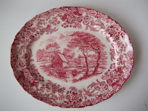 Platte mittel "Mill Stream" Rot